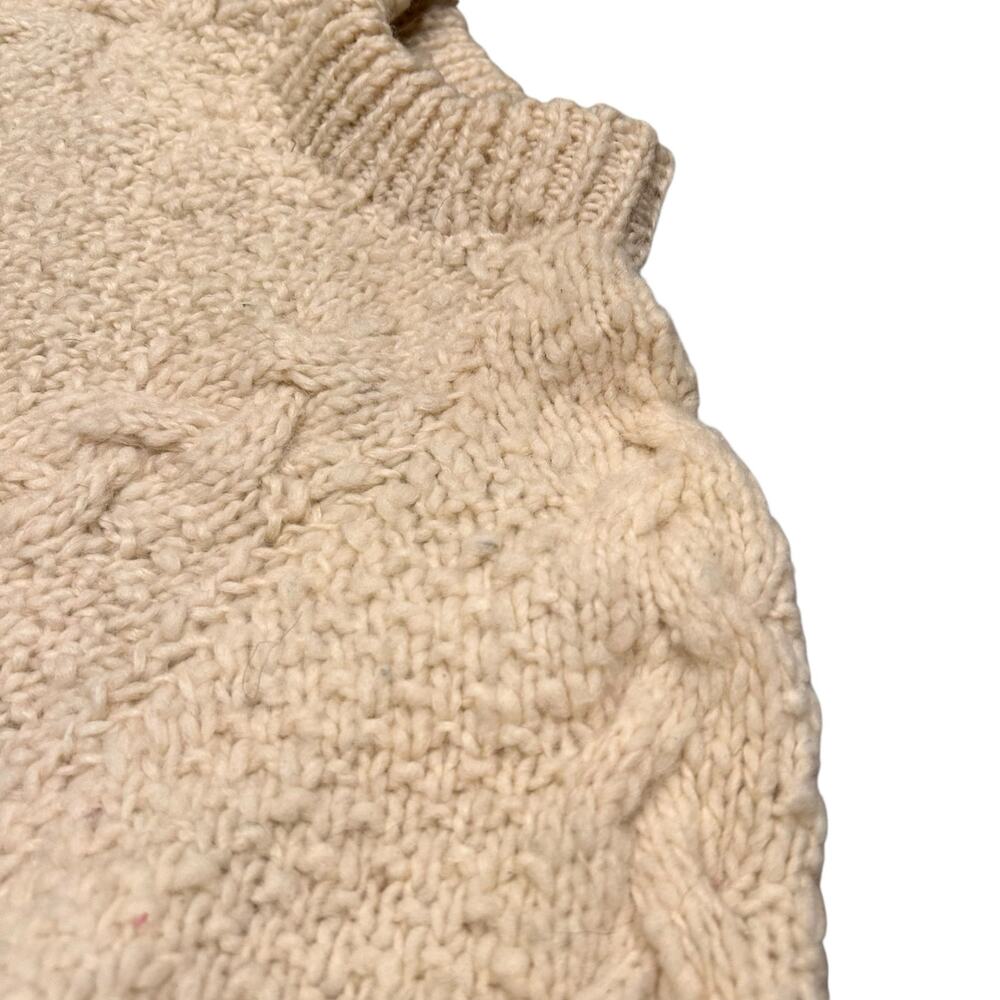 Vintage Men’s Wool Cable Knit Sweater Medium - Picture 10 of 12